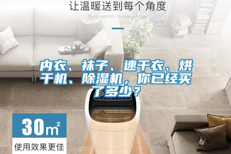 內(nèi)衣、襪子、速干衣、烘干機、除濕機，你已經(jīng)買了多少？