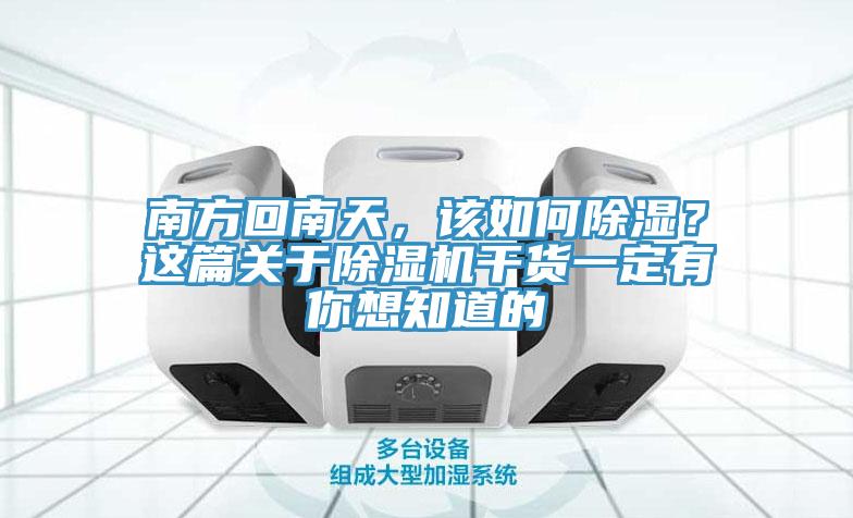 南方回南天，該如何除濕？這篇關(guān)于除濕機干貨一定有你想知道的