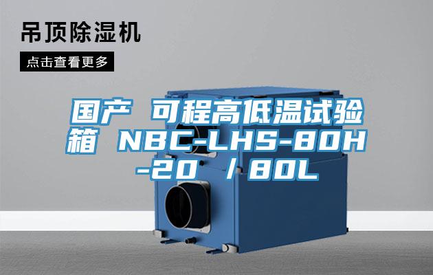 國產(chǎn) 可程高低溫試驗(yàn)箱 NBC-LHS-80H -20℃／80L