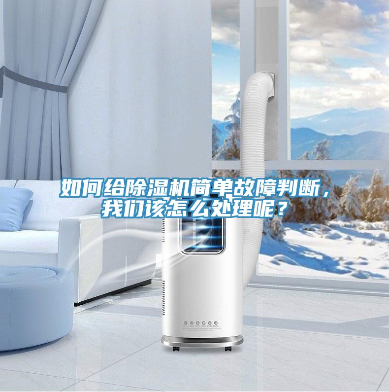 如何給除濕機(jī)簡(jiǎn)單故障判斷，我們?cè)撛趺刺幚砟兀?></div>
								<div   id=