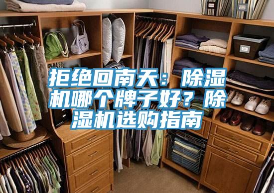 拒絕回南天：除濕機哪個牌子好？除濕機選購指南