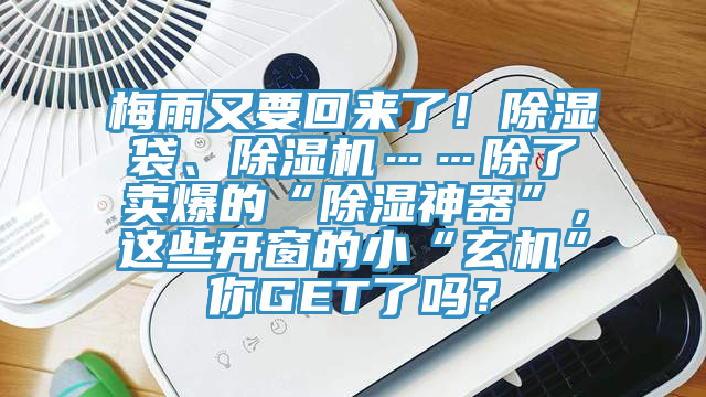 梅雨又要回來了！除濕袋、除濕機(jī)……除了賣爆的“除濕神器”，這些開窗的小“玄機(jī)”你GET了嗎？