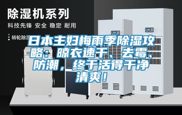 日本主婦梅雨季除濕攻略：晾衣速干、去霉、防潮，終于活得干凈清爽！