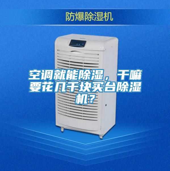 空調(diào)就能除濕，干嘛要花幾千塊買臺除濕機？