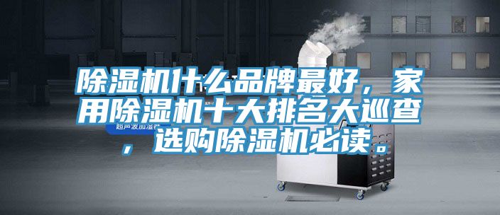 除濕機什么品牌最好，家用除濕機十大排名大巡查，選購除濕機必讀。